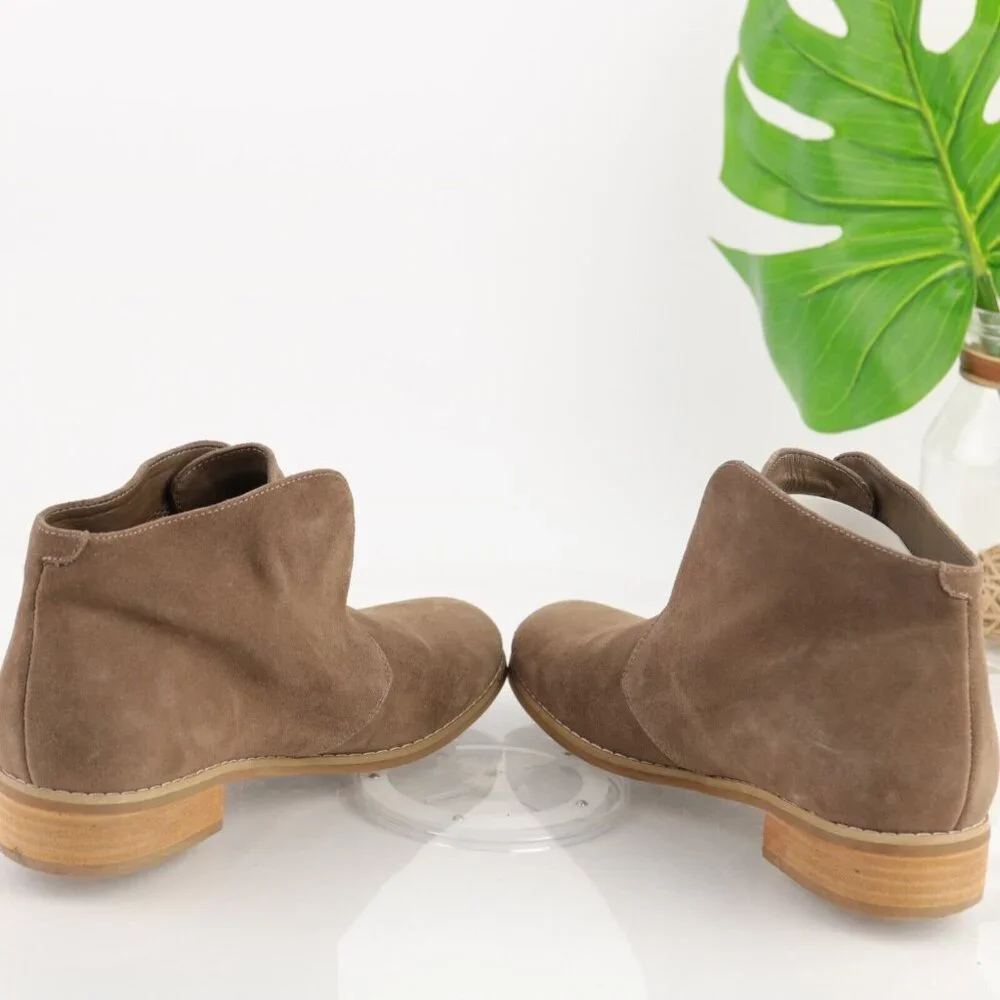 Blondo Womens Verona Boot Size 8.5 Waterproof Tan Suede Laceles Pull On Bootie - Picture 7 of 11